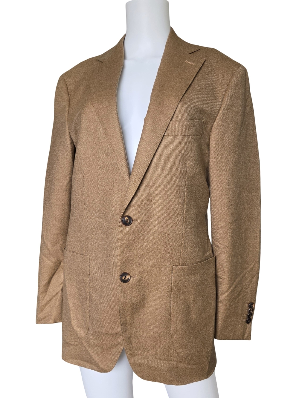 SuitSupply Brown Wool Lazio Blazer Ariston Super 130s Neutral Academia Mens 38S